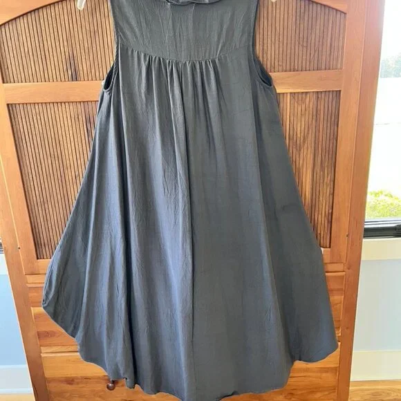 Unique Chalet et ceci Gun Metal Grey Cowl Neck Dress - Picture 3 of 7